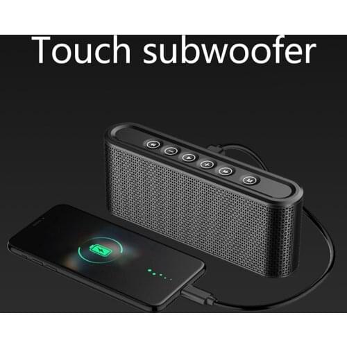 KISSCASE X6 Wireless Bluetooth Speaker 3000mAh Power Bank For Phone Stereo Bass Touch Subwoofer Box Portable Metal AUX TF Card