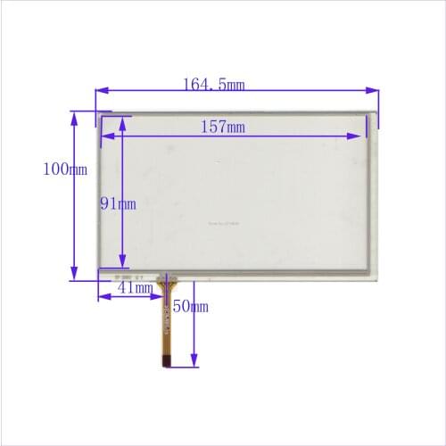 ZhiYuSun wholesale 5PCS/LOT TP 2663 164*100mm 7inch 4lines resistance screen for car DVD redio this is compatible 164*100