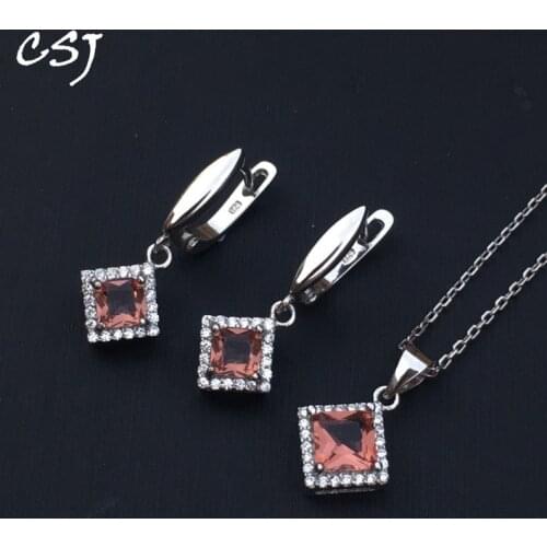 Zultanite Jewelry Sets Sterling 925 Silver Created Zultanite Earring Pendant Fine Jewelry Women Lady Party Wedding Gift With Box