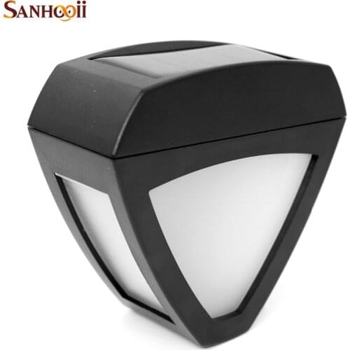 2/4/6pcs ABS Plastic LED Solar Lights IP44 Waterproof Triangle Solar Lamp Soft Light for Corridor Garden Path Fence Wall Light