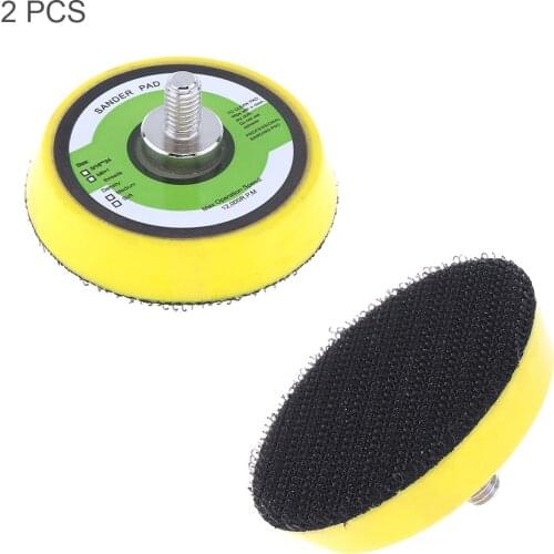 2pcs 2 Inch 12000RPM Double-acting Pneumatic Orbital Sanding Pads with Hairy Surface for Pneumatic Sanders / Air Polishers