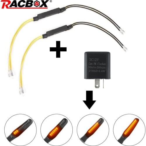 2pcs Motorcycle Flasher LED Turn Signal Indicator Resistor Adapter 12V Universal Motorcycle flashing Adapter LED Load Resistor