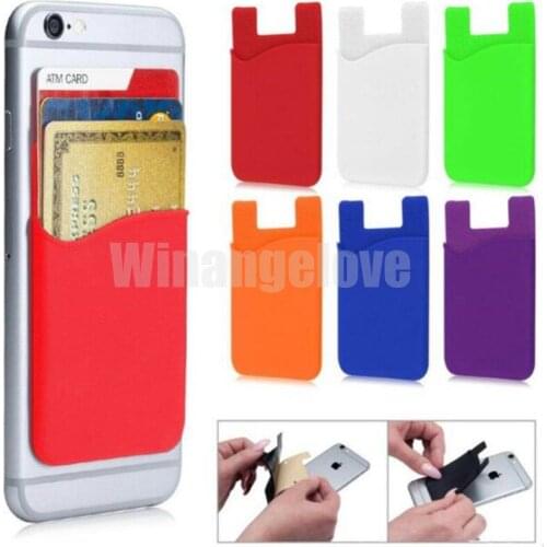 500pcs Wallet Credit Card Cash Holder Pouch Stick-On Mobile Phone Pocket pouch for all phone