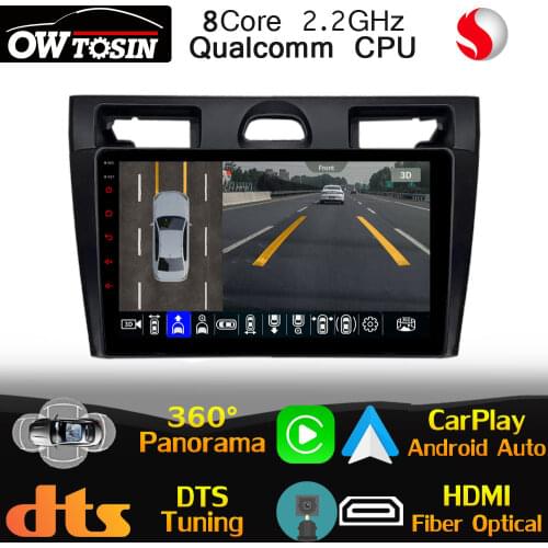 Qualcomm 8Core Android Car Radio GPS For Ford Fiesta Mk VI 5 Mk5 2002-2008 HDMI 360 Panoramic CarPlay DTS HIFI DSP 4G LTE WiFi
