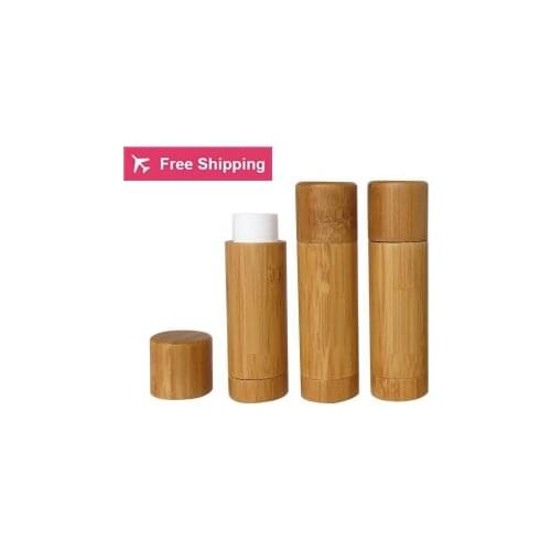 Free shipping 10/30/50/100pcs / lot 5ml fashion high quality 5ml bamboo tubes for lipstick, 5ml bamboo wax tubes