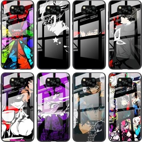 Tempered Glass Cover Hot Anime Persona 5 Game For Xiaomi Mi POCO F3 F2 X3 NFC X2 M2 Pro Shockproof Phone Case