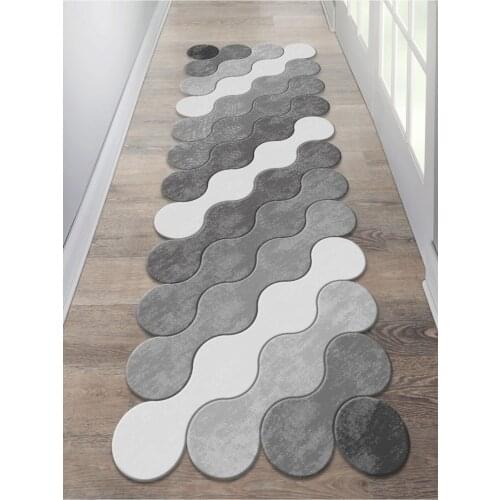 Decorative Non-Slip Bottom Laser Cut Runner Carpet Washable