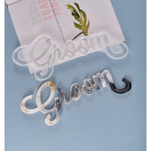 Epoxy Mold Groom Groom English Letters List House Decoration Silicone Multifunction Mold 2020 New Christmas Gift