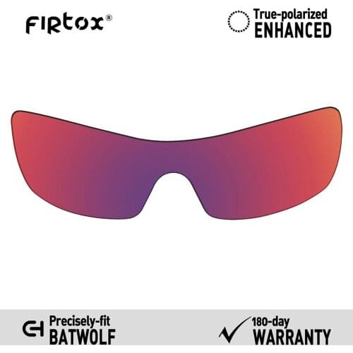 Firtox True UV400 Polarized Lenses Replacement for-Oakley Batwolf OO9101 Sunglasses (Compatiable Lens Only) - Purple Red Mirror