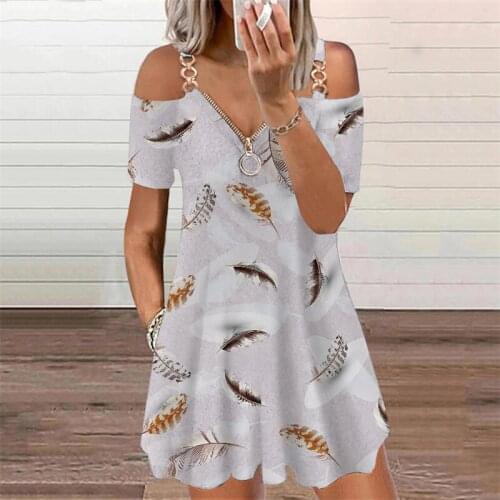 Gefevoqe Off-the-shoulder Summer Dresses