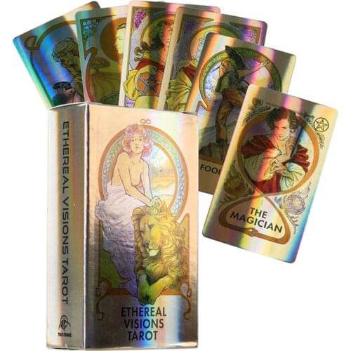 80pcs Tarot Cards Full English Ethereal Visions Tarot Cards Factory Made High Quality Tarot Deck Board Game Cards For Women Girl