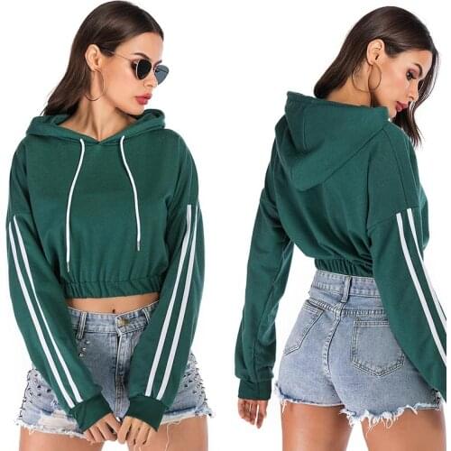 Kili Women Sweatshirt Hoodies Solid Hoodie Long Sleeve Jumper Hooded Pullover Coat Casual Sweatshirt Tops Green