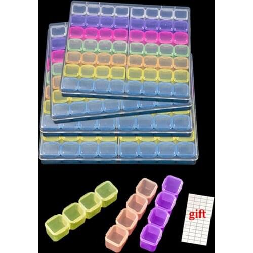 Diamond Painting box Tools 28&56&64 Cells Plastic Storage Box Tool Accessories for Diamond Painting Embroidery Sale