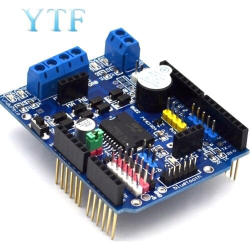 L298P PWM Speed Controller Dual High-Power H-bridge Driver ,Bluetooth Interface, L298P Motor Shield Board for Arduino