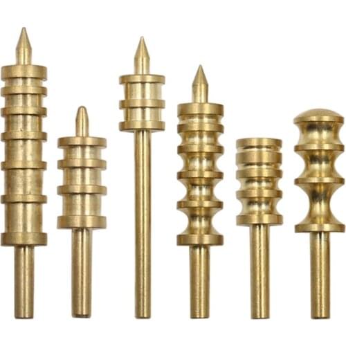 Brass Burnishing Head Leather Craft Tool Burnisher DIY Edge Sealing Hot Process Polishing Tips for Soldering Iron