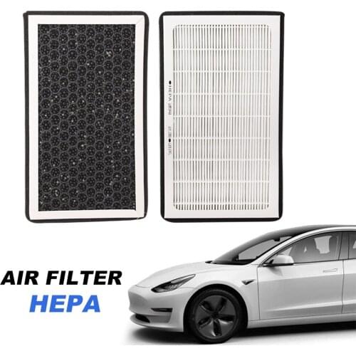 Mayitr 1 set Car Auto HEPA Cabin Air Filter Activated Carbon Fit For Tesla Model 3 2017-2020 Parts Accessories