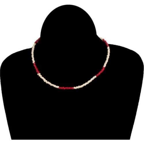 Fashion Simple Beads Bohemian Colorful Necklace Women Beaded Short Choker Necklace Jewelry Chokers Necklace Gift