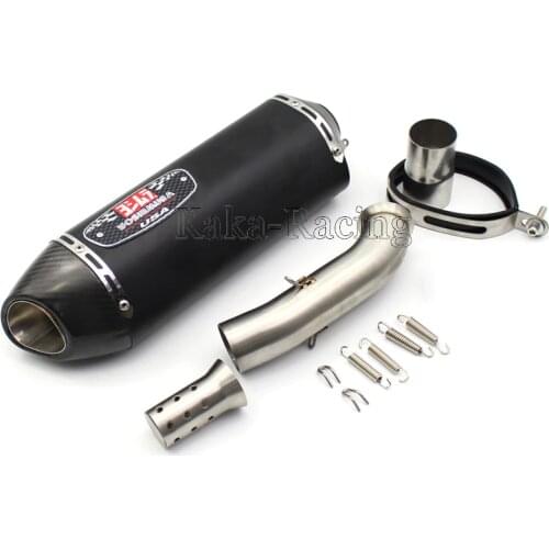 Motorcycle Yoshimura Carbon fiber Exhaust muffler Mid Link Pipe For KTM DUKE 390 RC390 2018 DUKE 125 250 RC125 RC 125 2017-2019