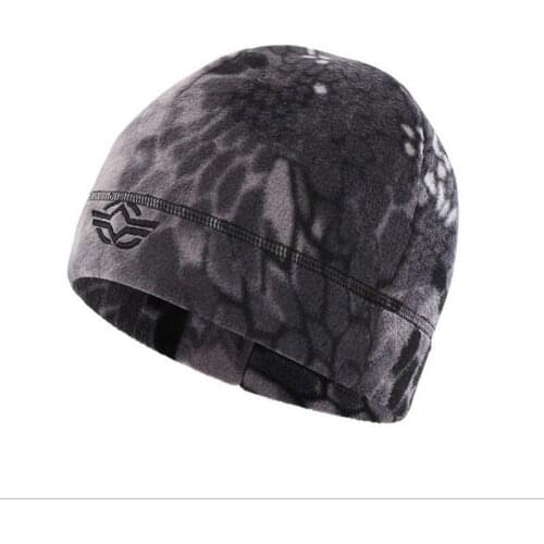 Men Women 56-60cm Outdoor Camping Climbing Training Camouflage Thermal Windproof Fleece Hat Winter Cycling Hunting Tactical Cap