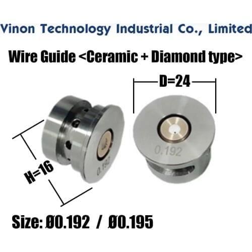 Ø0.195mm EDM Parts Molybdenum Wire Guide (Ceramic+Diamond type) used for Suzhou HanQi CNC Medium Speed Wire-Cutting Machines