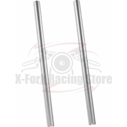 Front Inner Fork Tubes Silver Pair Pipes For Yamaha RZ125 1985 1GU-23110-00 33x590mm