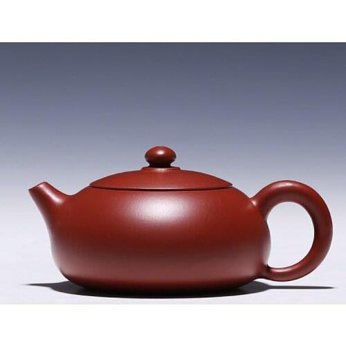 Flat beauty pot about 140CC authentic Yixing famous health teapot Dahongpao red clay ore POT H2015