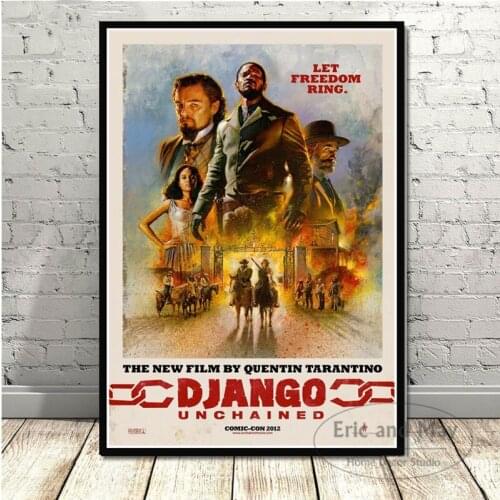 Poster And Prints Quentin Tarantino Django Unchained Classic Movie Film Art Painting Wall Pictures For Living Room Home Decor