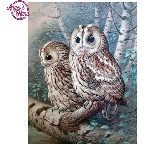 DIY Square Full Diamond Painting Owl Cross Stitch 5D Needlework Wall Art Resin Diamond Embroidery Mosaic Handicraft Gift