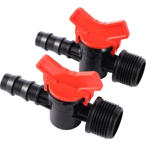 3/4" Male Thread to DN16 Pipe Interface Bypass Valve Garden Greenhouse Agriculture Water Pipe Water Switch PVC PE Pipe Adapter