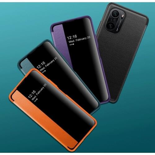 Solid Color Leather Phone Case For Xiaomi 10 Lite 10TPro 11Ultra POCO Redmi K40Pro Note10 Pro P0CO-F3 P0CO-X3 M3 TPU Soft Cover