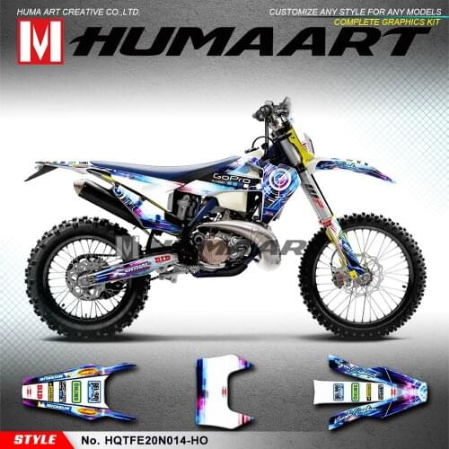 HUMAART MX Supercross Graphics Vinyl Decal Sticker Set for Husqvarna TE150i TE250i TE300i FE250 FE350 FE450 FE501 2020 2021