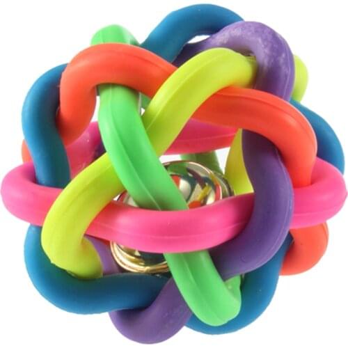 1pcs Hot colorful ball cat toy with bell for small medium large dog pet product Chihuahua Yorkshire Poodle pet toy dog toy