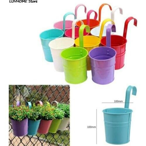 1X garden pot tray for plant Balcony Chain Hanging Planters Flower Pot Basket Imitation Rattan Weaving Decor Home Decor Supplies