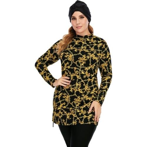 2021 Muslim swimwear printed womens conservative swimsuit womens Beach swimsuit Muslim swimsuit