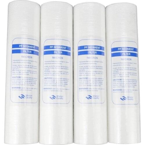 4pcs Pp Cotton Filter Water Filter Water Purifier 10 Inch 1 Micron Sediment Water Filter Cartridge System Reverse Osmosis