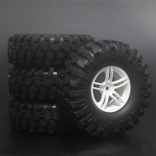4PCs Rubber 108mm 1.9'' Rock Crawler Tyre Sponge inserts Included Wheels Rim For 1:10 Scale RC Model Car Tamiya CC01 D90