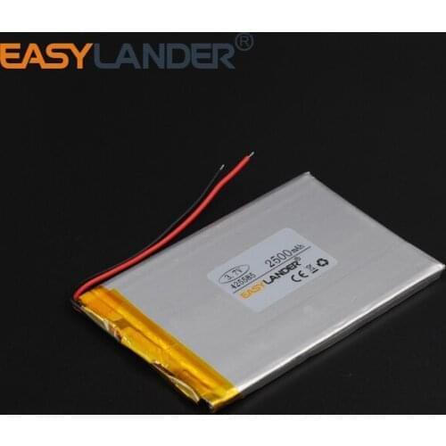 425585 3.7V 2500mAh Polymer Li-ion Battery For Mp3 Mp4 PAD DVD DIY E-book bluetooth Vedio Game toys Tablet PC mobile