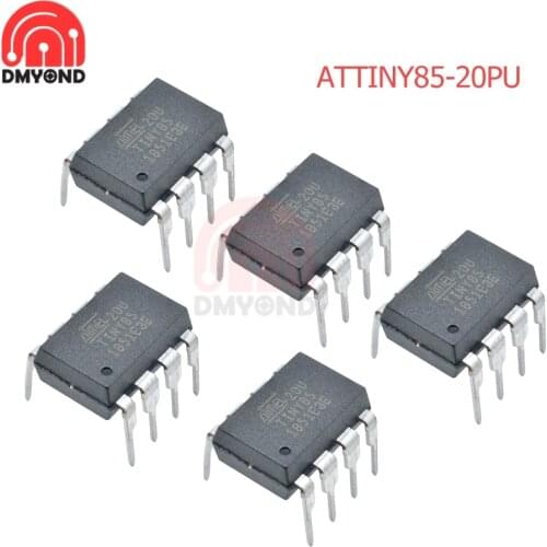 5PCS/Lot ATTINY85-20PU DIP-8 TTINY85-20 ATTINY85 1851E3E DIP Diy Electronic 85 Microcontroller IC Chips Original New IC Chip