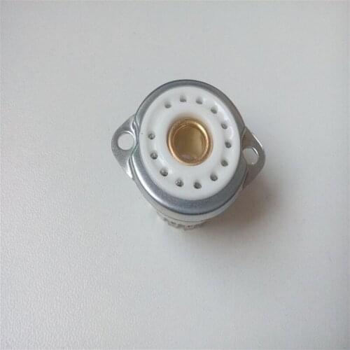 8pcs ceramic tube socket 13 pin tube socket GZC13-F silver foot for tube amplifier