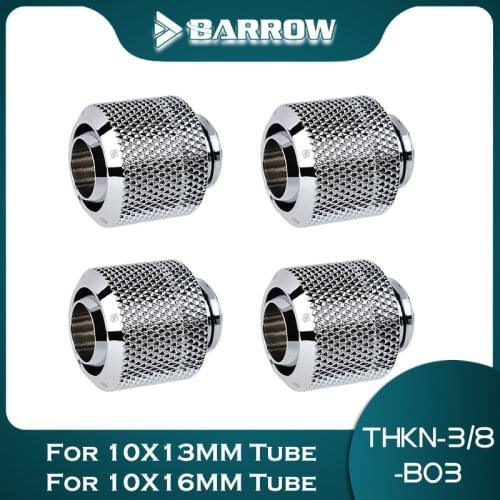 8PCS Barrow 3/8'' Thin Hose Fitting, Used For 9.5*12.7mm/9.5*16mm Tube,Gold White Black Hand-Tightened Soft Pipe Connector