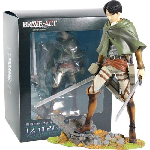 Anime Attack On Titan Levi Ackerman 20cm Pvc Figure Collectible Model Toy
