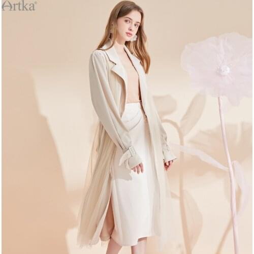 Женские длинные плащи Artka China At AliExpress