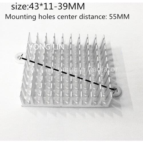 Free shipping10PCS IC HEATSINK43*11-39MM/FAN IC/LED heatsink aluminum heatsink white