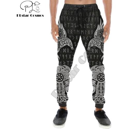 Viking The Raven of Tattoo 3D Printed Men Pants Retro Harajuku Fashion trousers Autumn Casual joggers pants