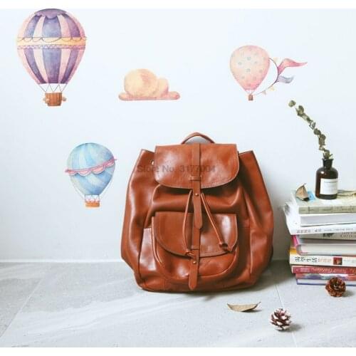 DHL 200set Cartoon Rainbow Cloud Hot Air Balloon Wall Sticker For Kids Rooms Decoration Mural Art Decals Home Stickers Wallpaper