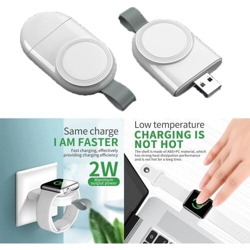 For iWatch 1 2 3 4 5 6 Mini Portable Wireless Charger For Apple Watch 6 5 4 3 2 1 Dock Adapter Fast Charging Smart Watch Charger