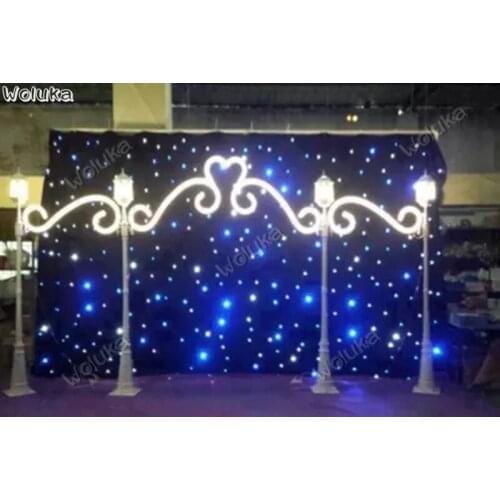 Video Curtain background cloth Blue and White LED Starlit Cutain Backdrop for Disco Wedding CD50 W03