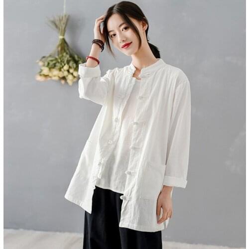 Tai Chi Uniforms Chinese Women Traditional Clothing Top Shirt Adult Loose Exercise Kung Fu Suits Performance Martial Arts Shirt