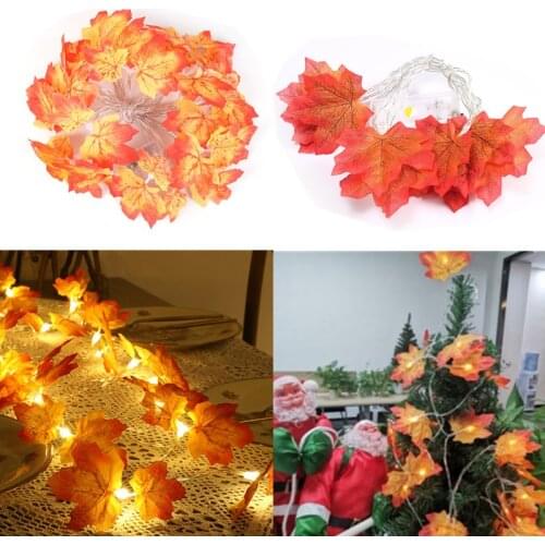 Maple Leaves String Lights Led Garland Decorations Fairy Street Garland Lights Christmas Decorations for Home Navidad Patio Deco