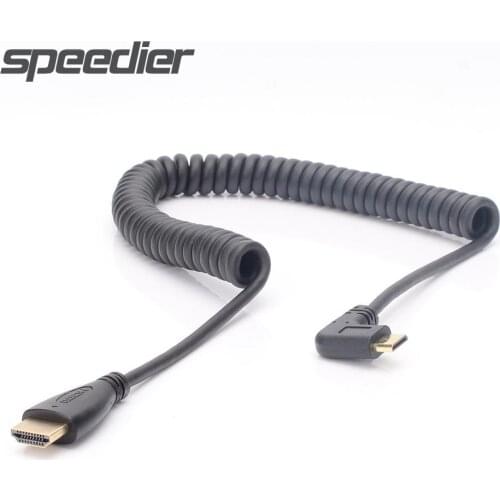 HDMI-compatible TO MINIHDMI Digital Single Lens Reflex HDMI1.4 4K HD Camera connection cable stretch Coiled DSLR